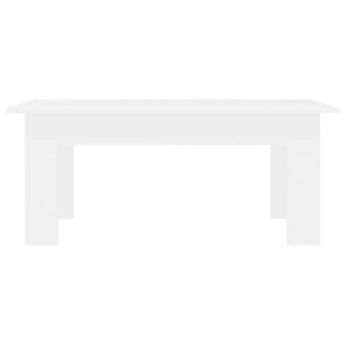 VIDAXL Table basse Blanc 100x60x42 cm Bois d ingénierie