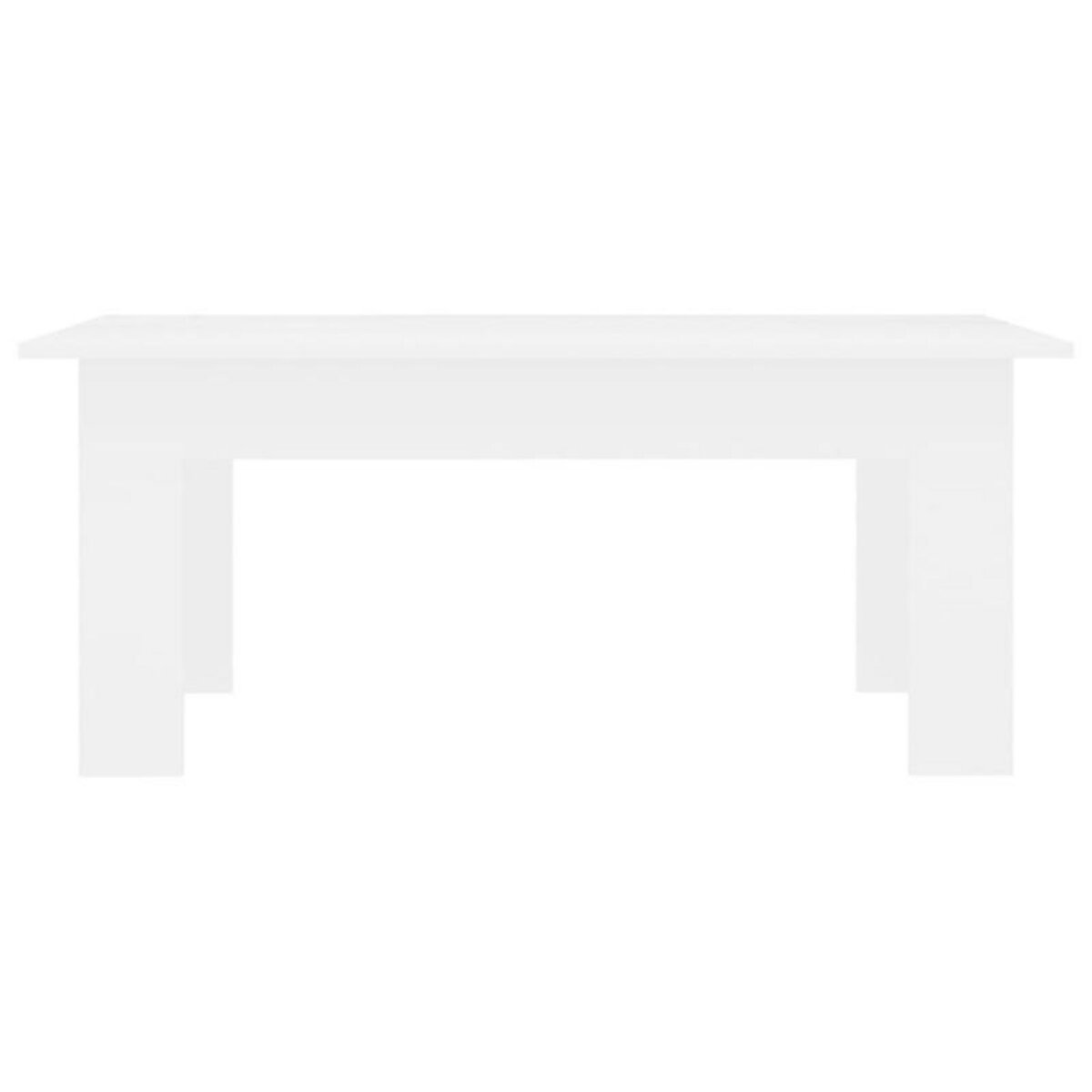 VIDAXL Table basse Blanc 100x60x42 cm Bois d ingénierie