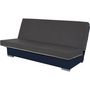 Voir la diapositive 5 : MARKET24 Banquette clic clac 3 places - Bleu - Couchage 120x190 cm