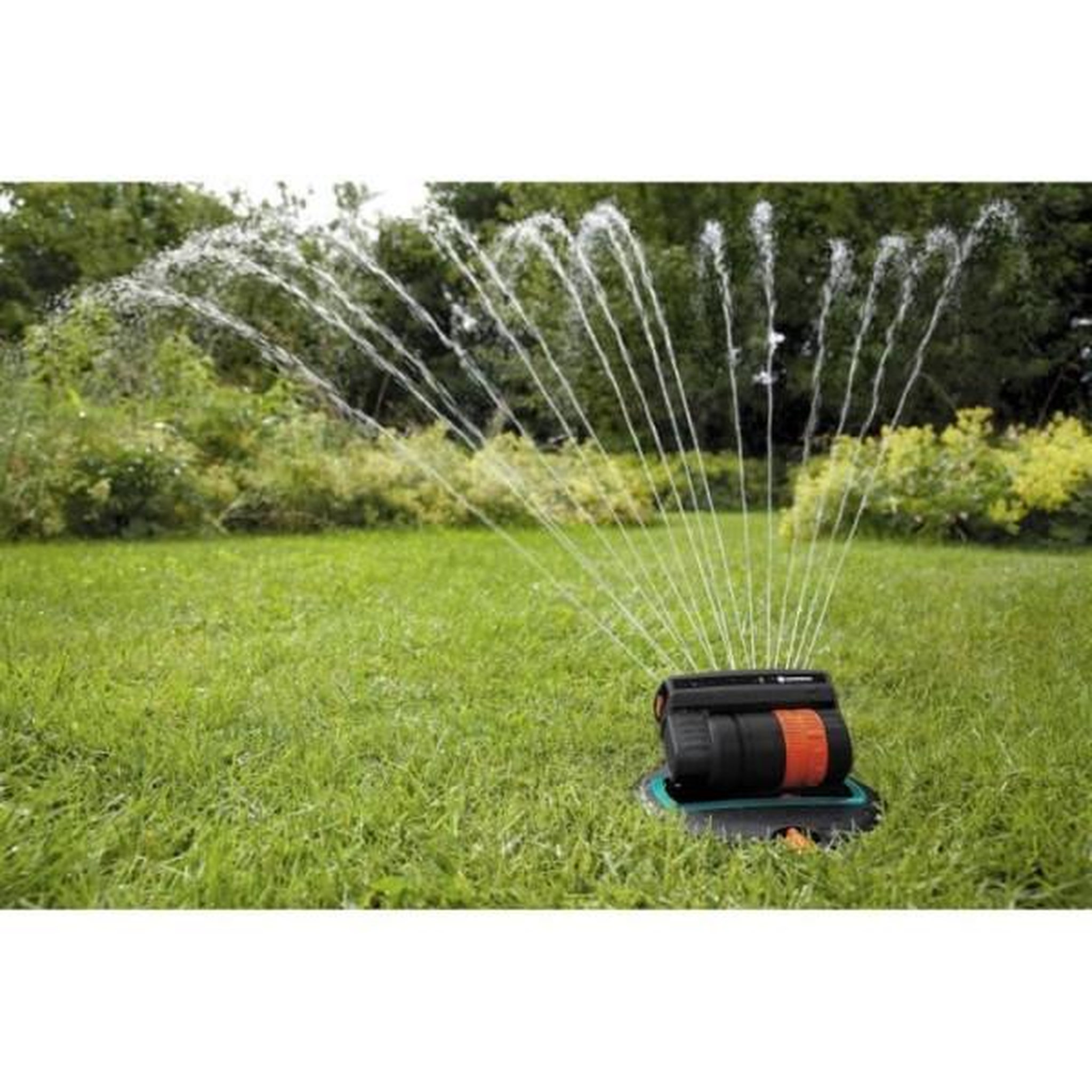 Voir la diapositive 6 : Gardena Arroseur Kit arroseur oscillant escamotable OS140 - GARDENA - Surface 140m² - Portée 15m max - Arrosage rectangulaire