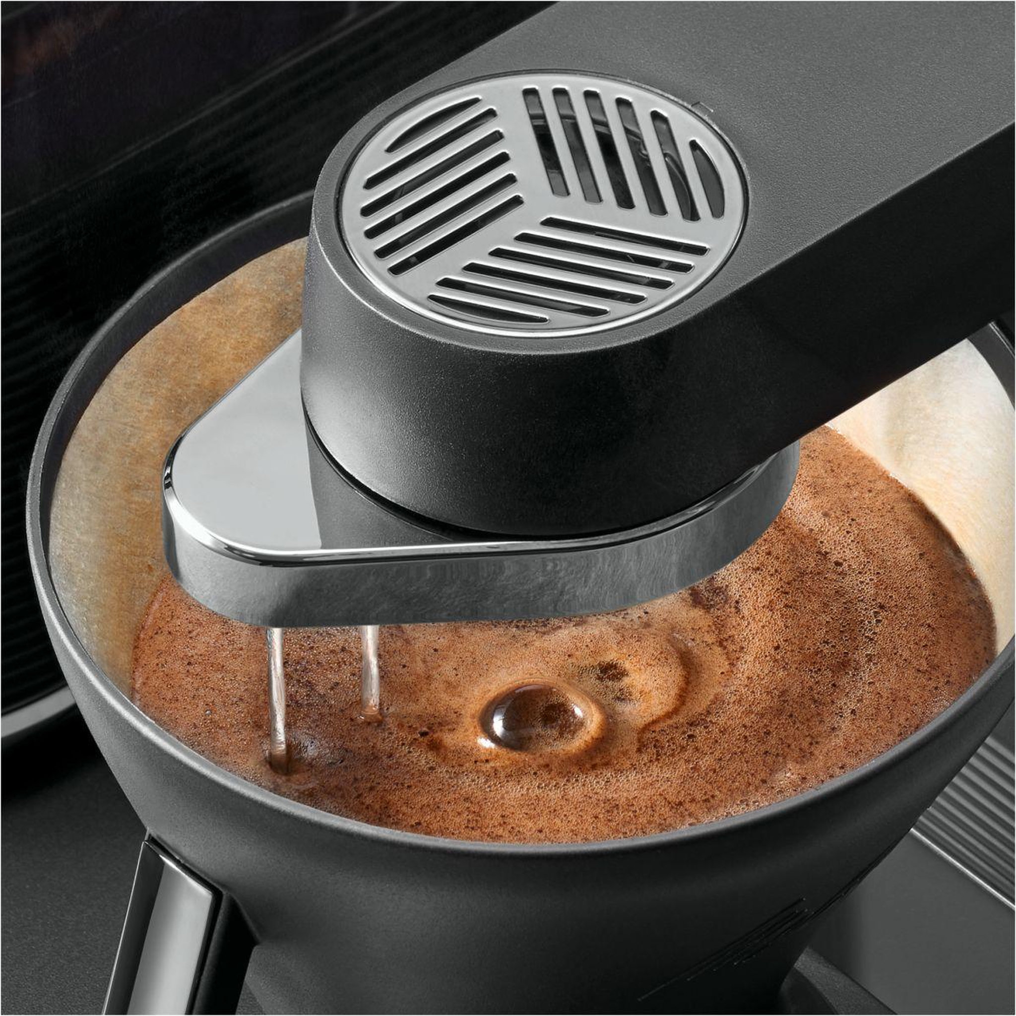 Voir la diapositive 3 : Melitta Cafetière filtre EPOS Argent cafetiere-broyeur