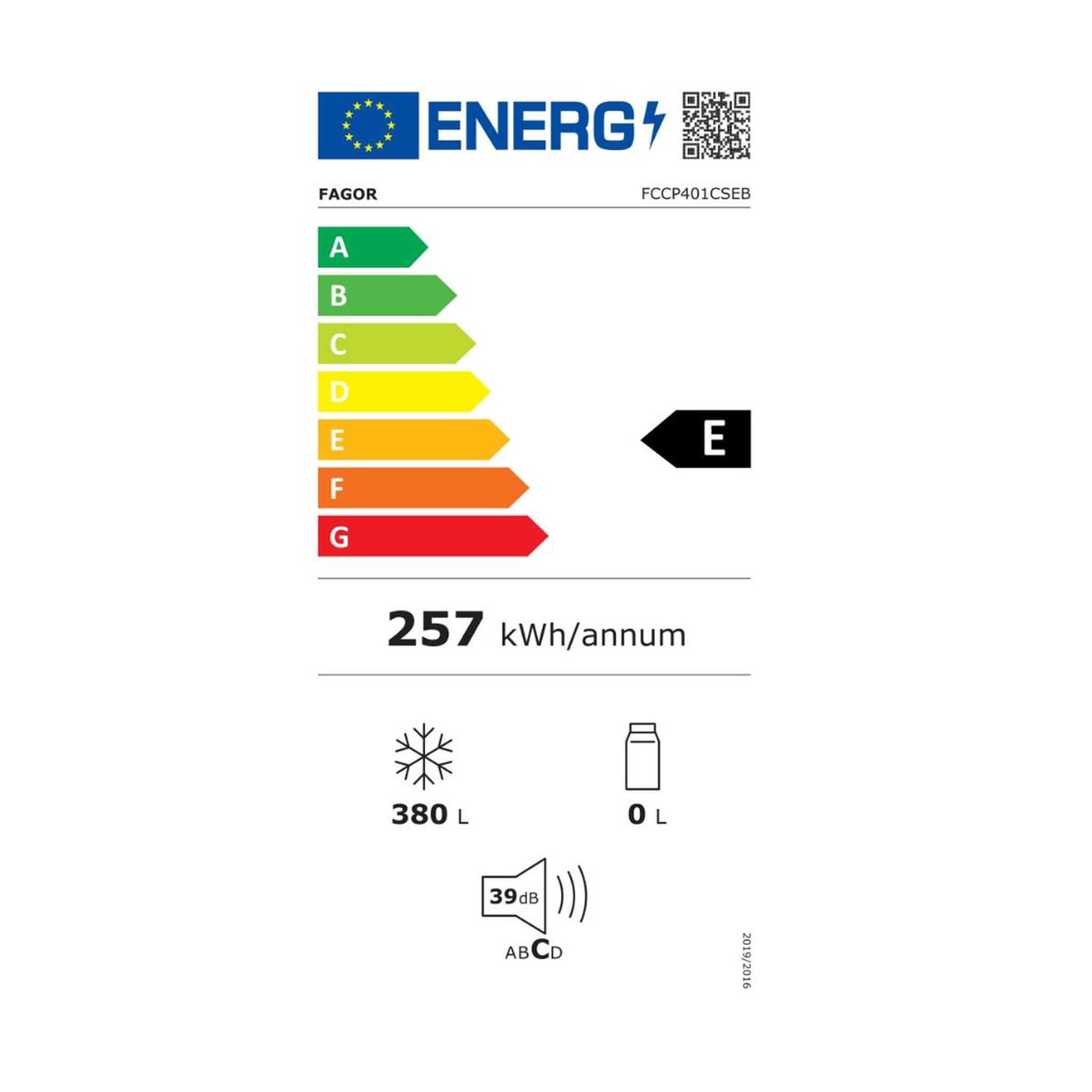Voir la diapositive 2 : Fagor Congélateur coffre 127cm 380l - fccp401cseb