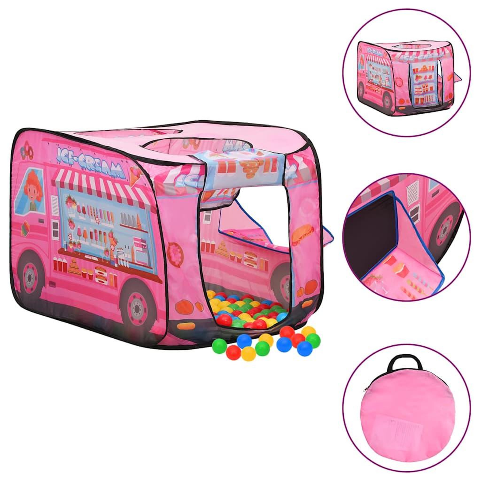 Voir la diapositive 2 : VIDAXL Tente de jeu pour enfants Rose 70x112x70 cm
