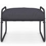 Voir la diapositive 4 : ID MARKET Lot de 2 fauteuils de jardin MARCO avec repose pieds gris coussin gris anthracite