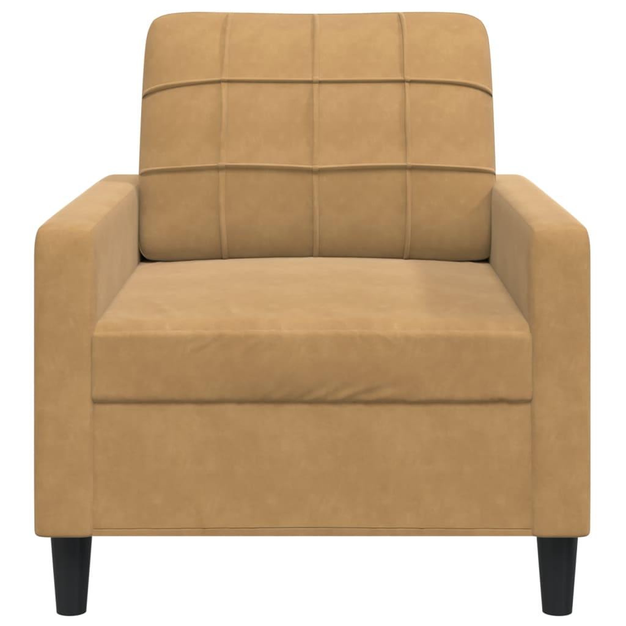 Voir la diapositive 4 : VIDAXL Fauteuil Marron 60 cm Velours