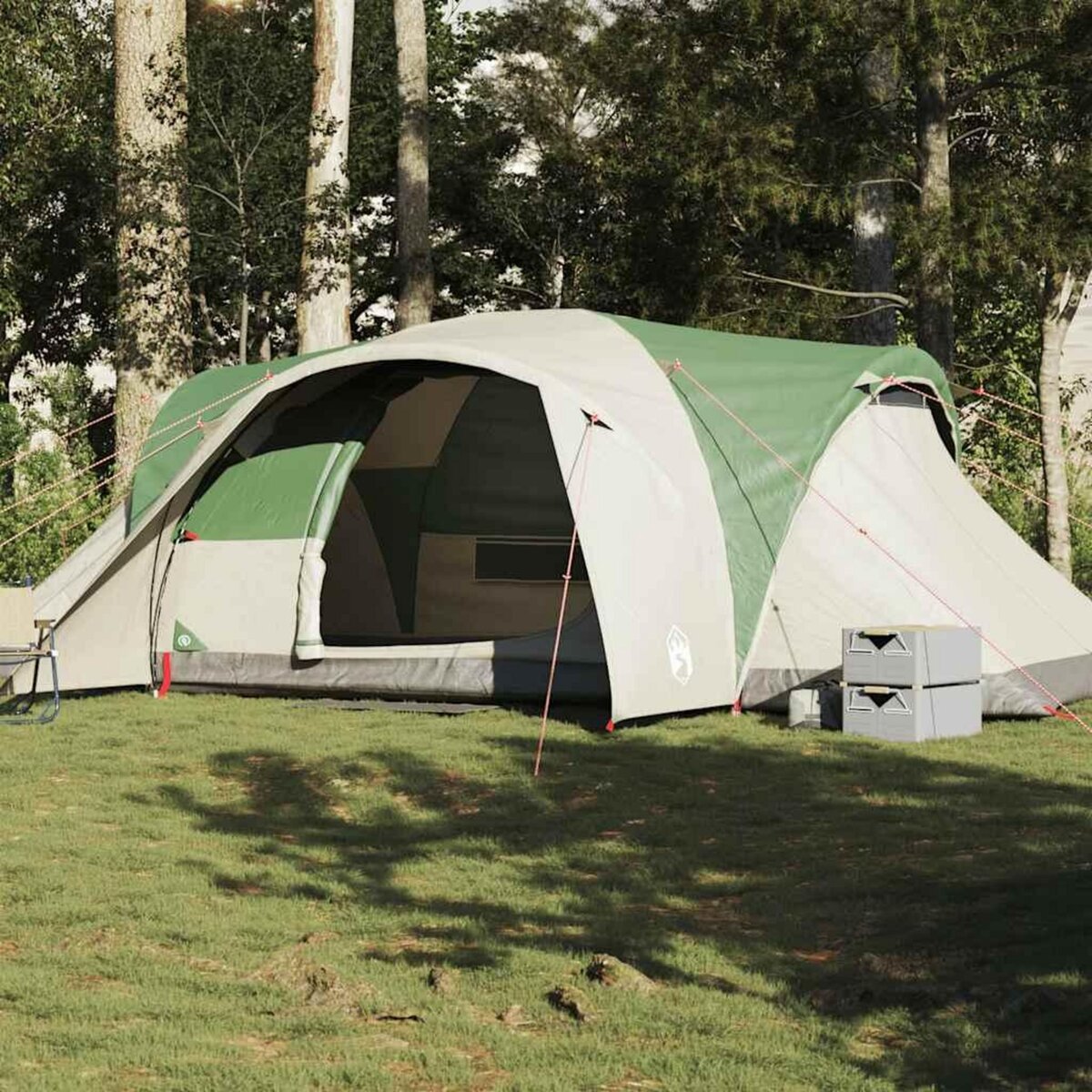 VIDAXL Tente familiale a dome 6 personnes vert impermeable