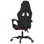 Voir la diapositive 5 : VIDAXL Chaise de jeu pivotante et repose-pied Noir et rouge Similicuir
