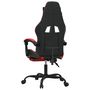 Voir la diapositive 5 : VIDAXL Chaise de jeu pivotante et repose-pied Noir et rouge Similicuir