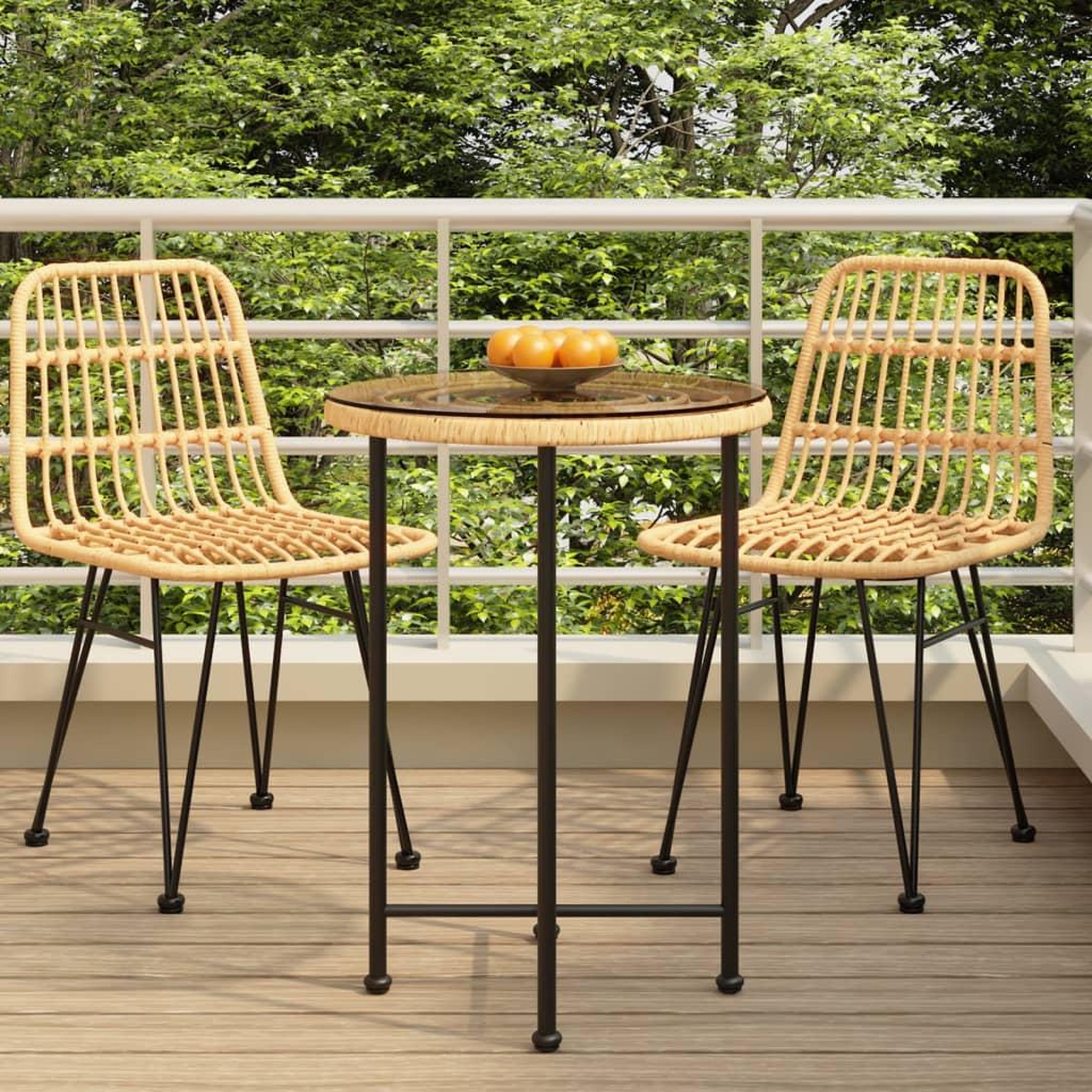 Voir la diapositive 1 : VIDAXL Table de salle a manger Ø55 cm Verre trempe et acier
