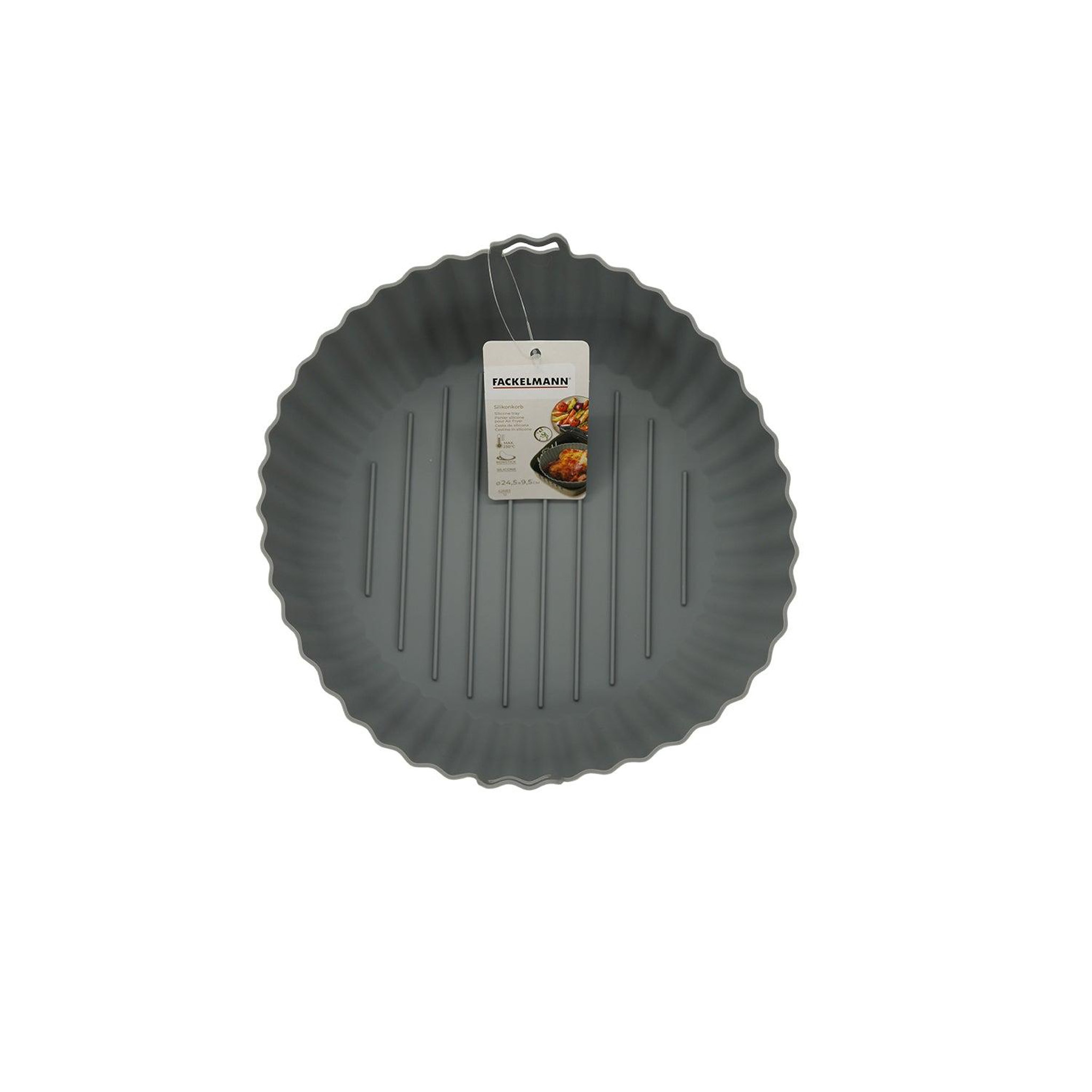 Voir la diapositive 2 : Fackelmann Moule en silicone air fryer rond 24,5 cm fackelmann