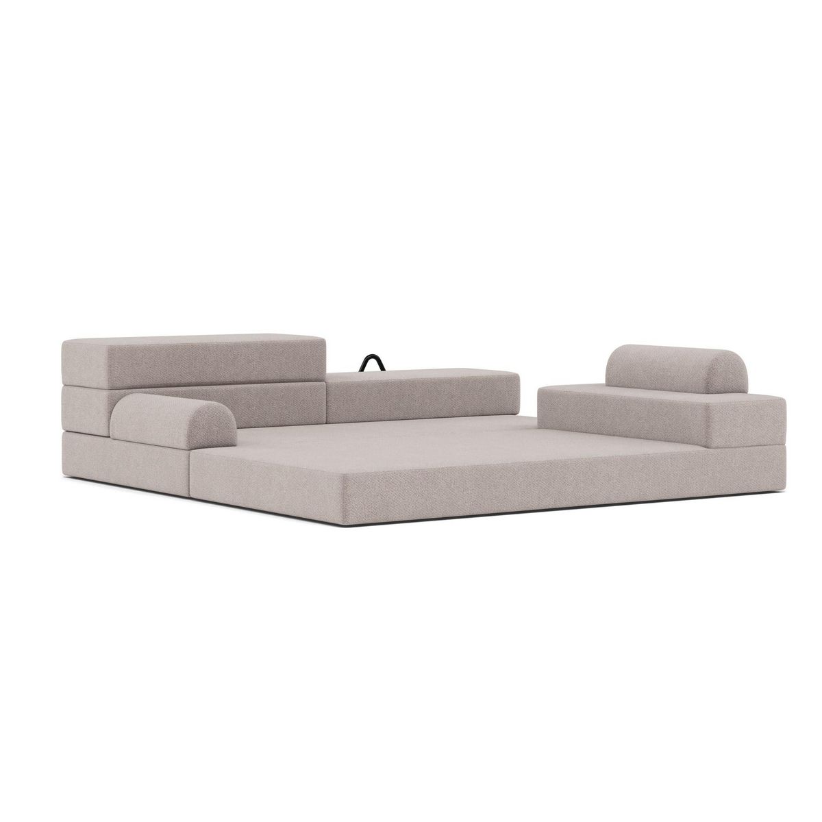 LISA DESIGN Astral - canapé 3 places convertible en velours texturé