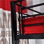Lit mezzanine 90x190 cm + matelas Futon rouge