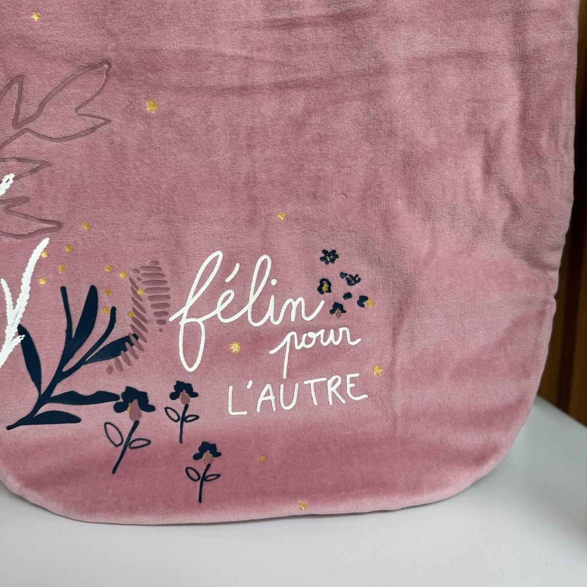 Petit Béguin Gigoteuse d'hiver en velours Céleste