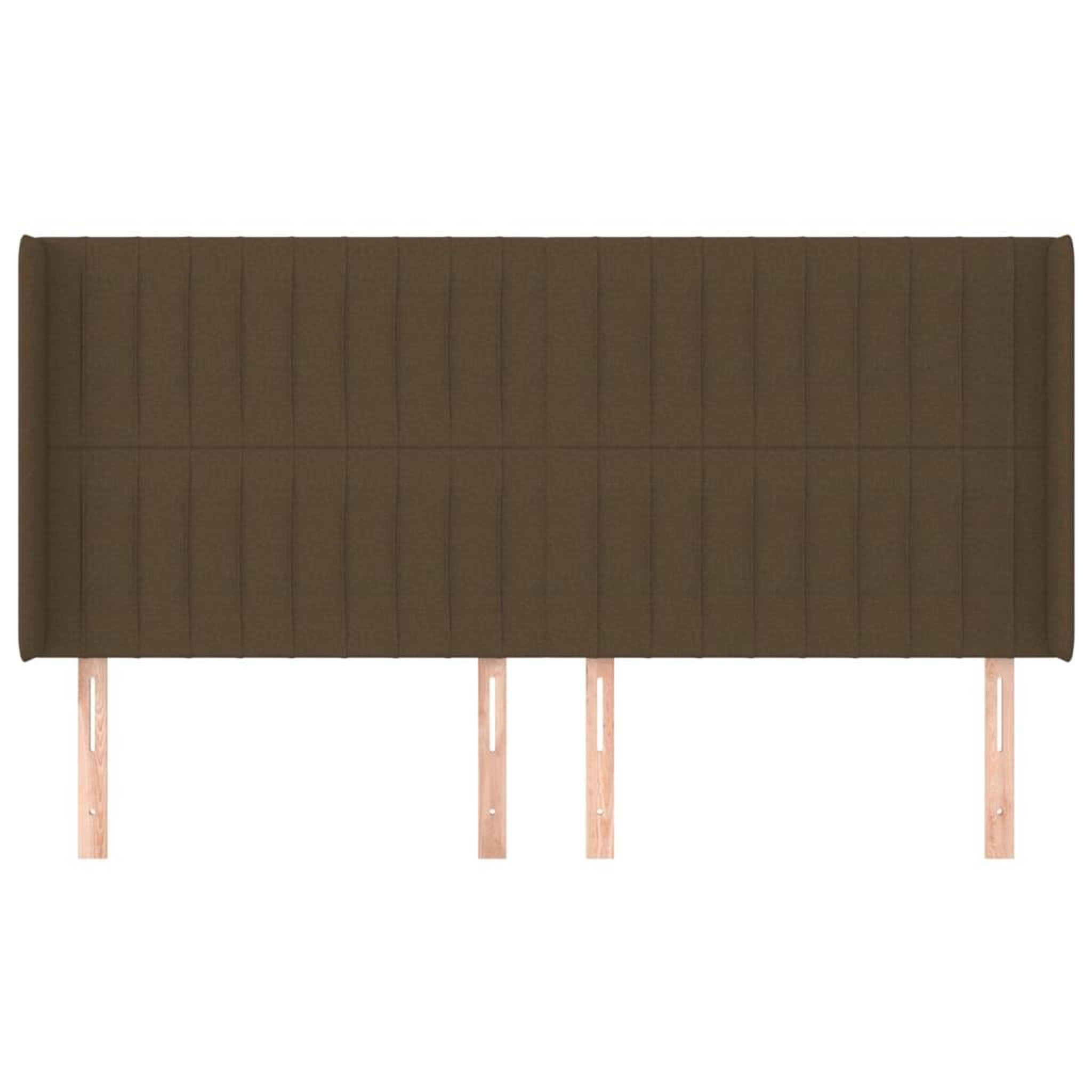 Voir la diapositive 3 : VIDAXL Tete de lit avec oreilles Marron fonce 203x16x118/128 cm Tissu