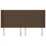Voir la diapositive 3 : VIDAXL Tete de lit avec oreilles Marron fonce 203x16x118/128 cm Tissu