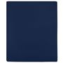 Voir la diapositive 1 : VIDAXL Draps-housses Jersey 2 pcs Bleu marine 100x200 cm Coton