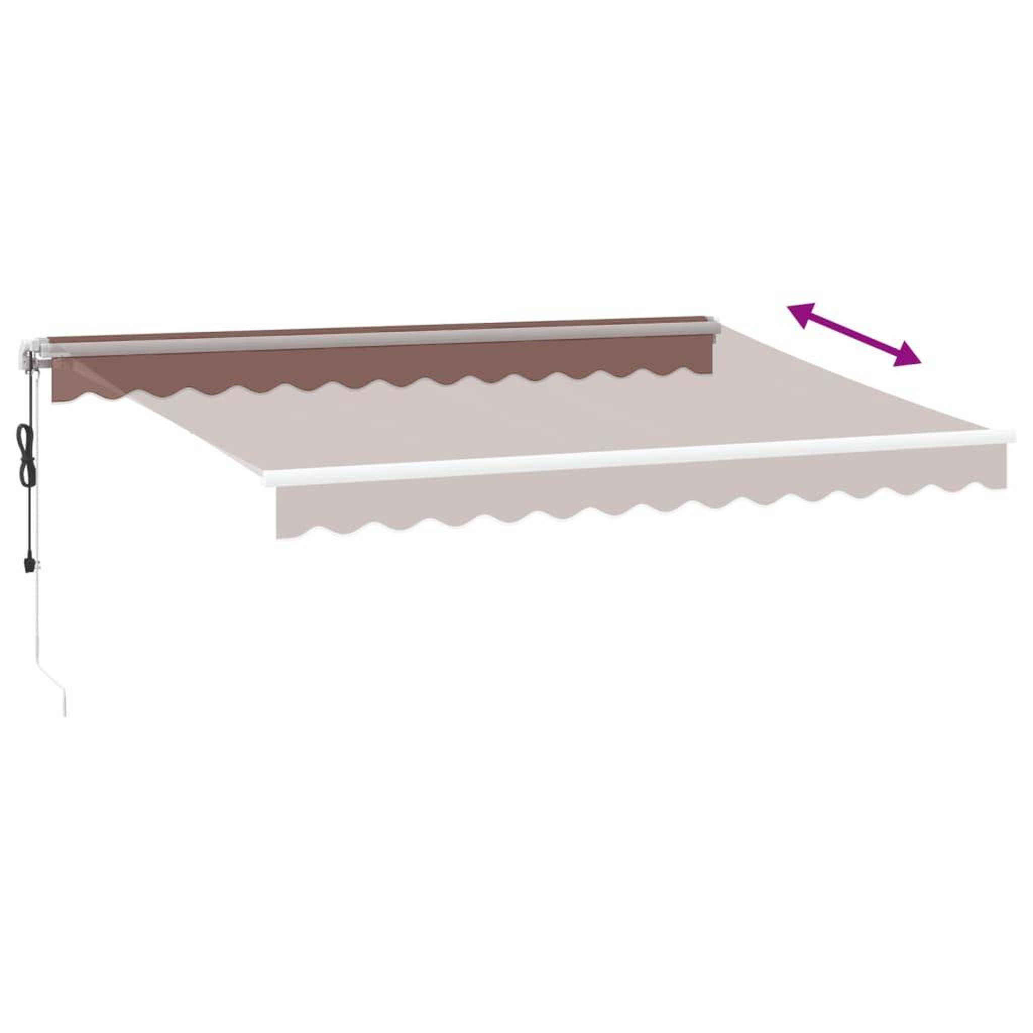 Voir la diapositive 5 : VIDAXL Auvent retractable automatique marron 350x250 cm