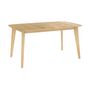 Voir la diapositive 1 : Rendez vous déco Table rectangulaire 4/6 personnes extensible en bois clair 150/180 cm - Oman