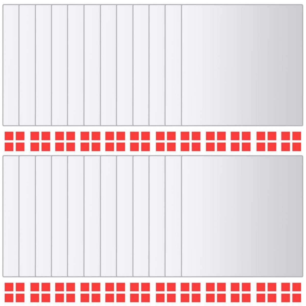 VIDAXL Carreau de miroir 24 pcs Carre Verre