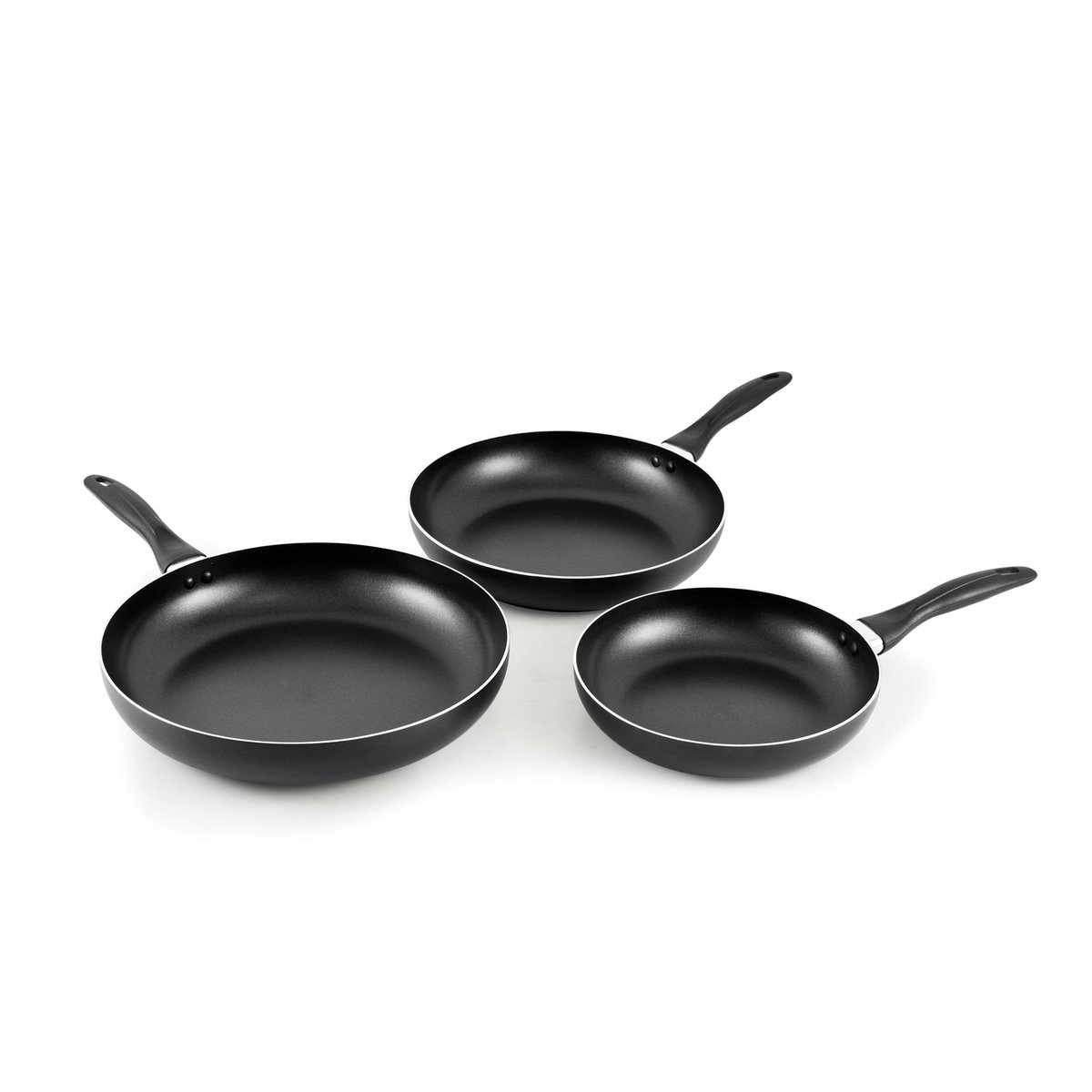 KITCHEN COOK Lot de 3 poêles en aluminium