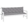 Voir la diapositive 4 : VIDAXL Coussins de banc jardin lot de 2 gris 180x50x7 cm tissu Oxford