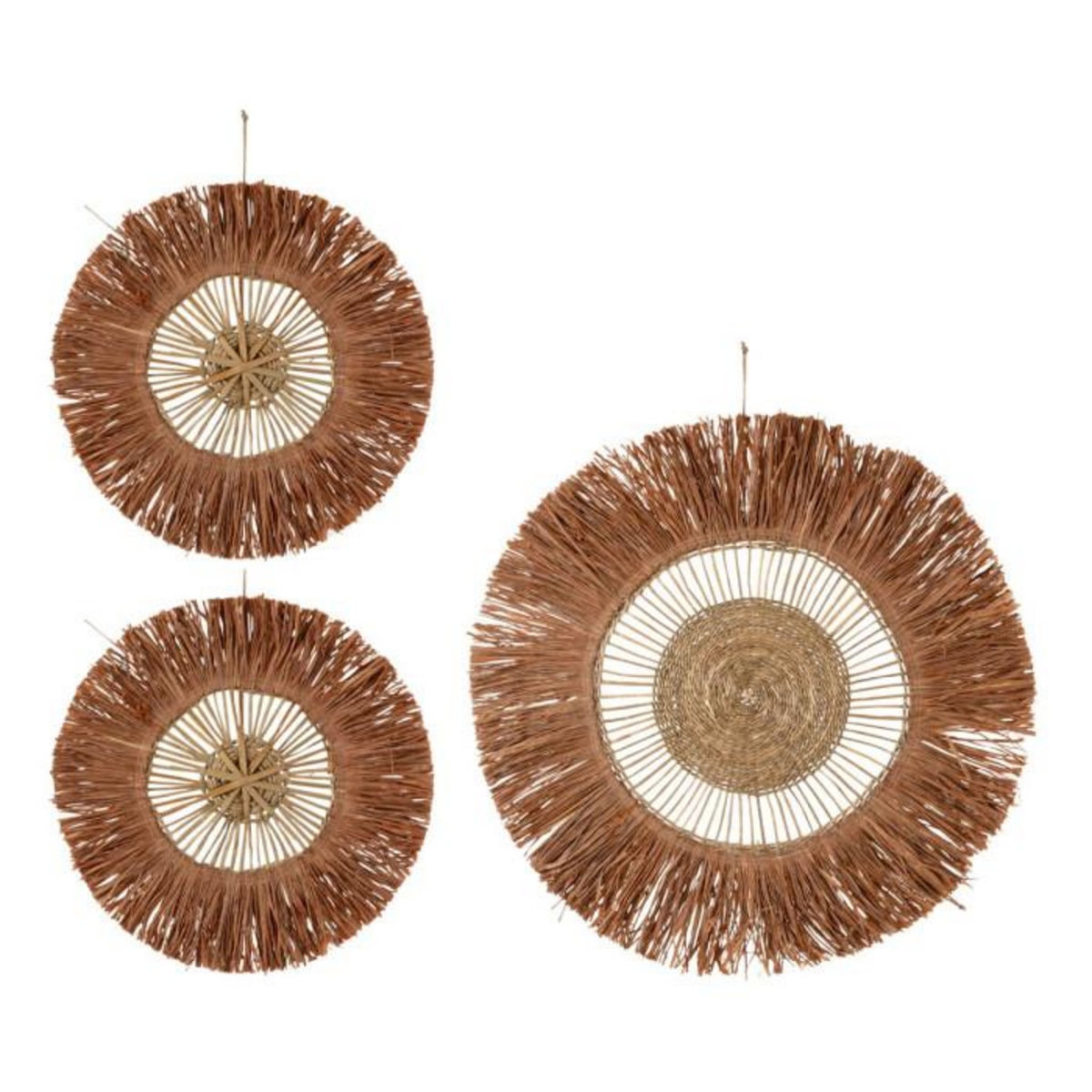 Paris Prix Lot de 3 Décorations Murales  Saffron  45cm Marron