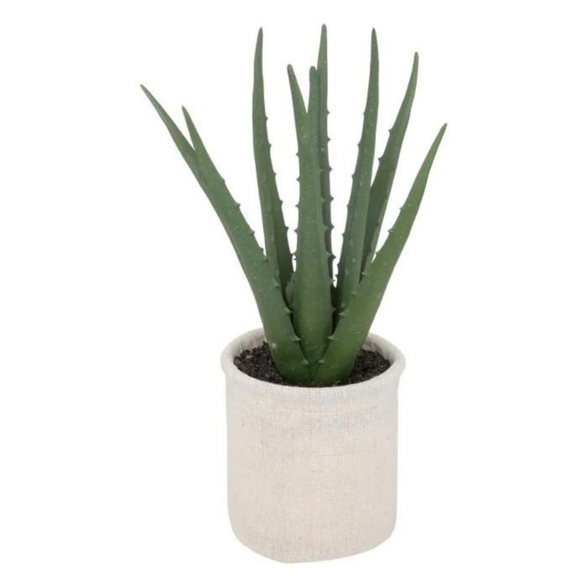 ATMOSPHERA Plante Artificielle en Pot  Aloe  29cm Vert & Beige