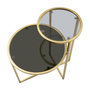 Voir la diapositive 3 : Paris Prix Table d'Appoint Double Plateaux  Level  60cm Or
