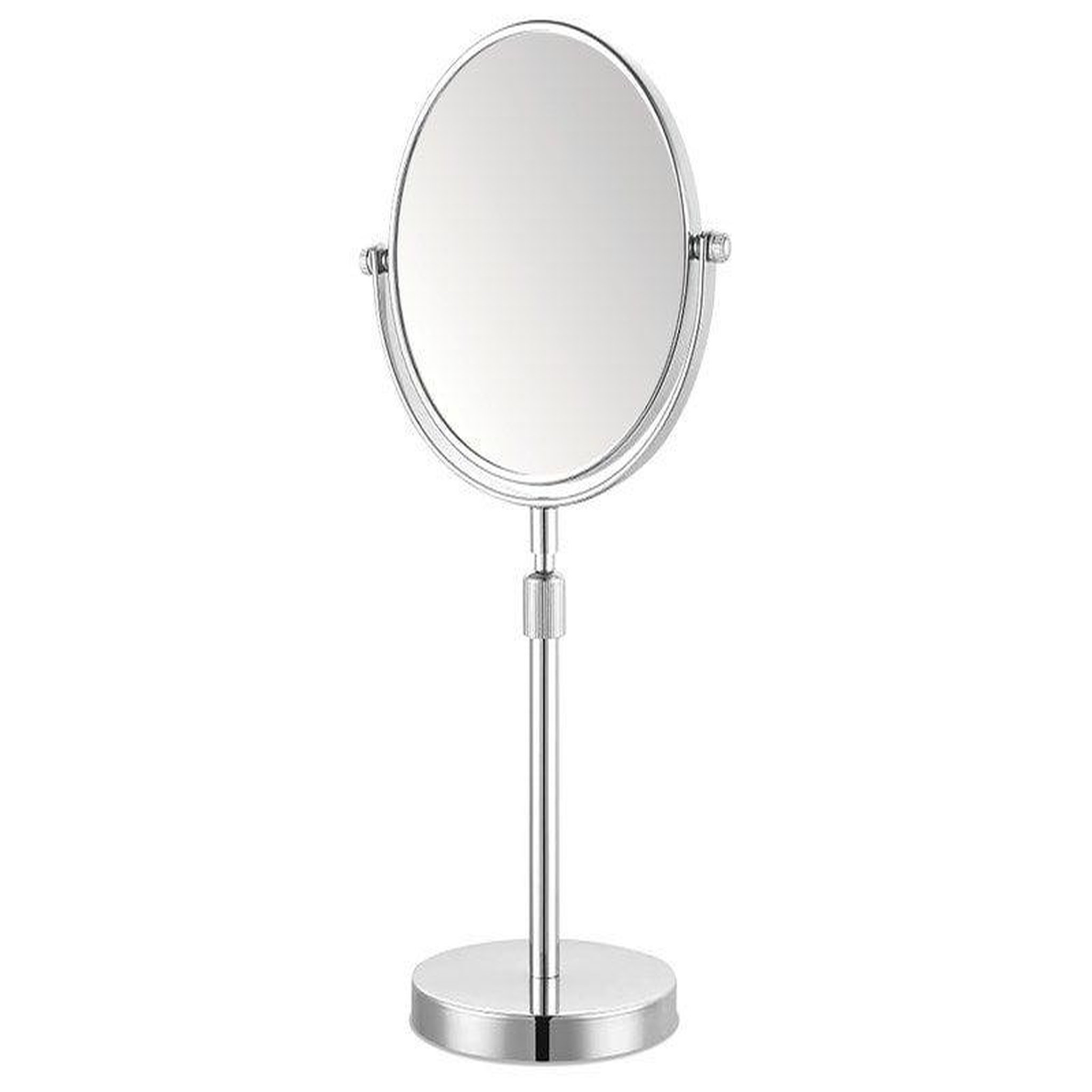 CENTRALE BRICO Miroir grossissant x 5 rond, H.15 x l.15 x P.0.5 cm, Réglable en hauteur