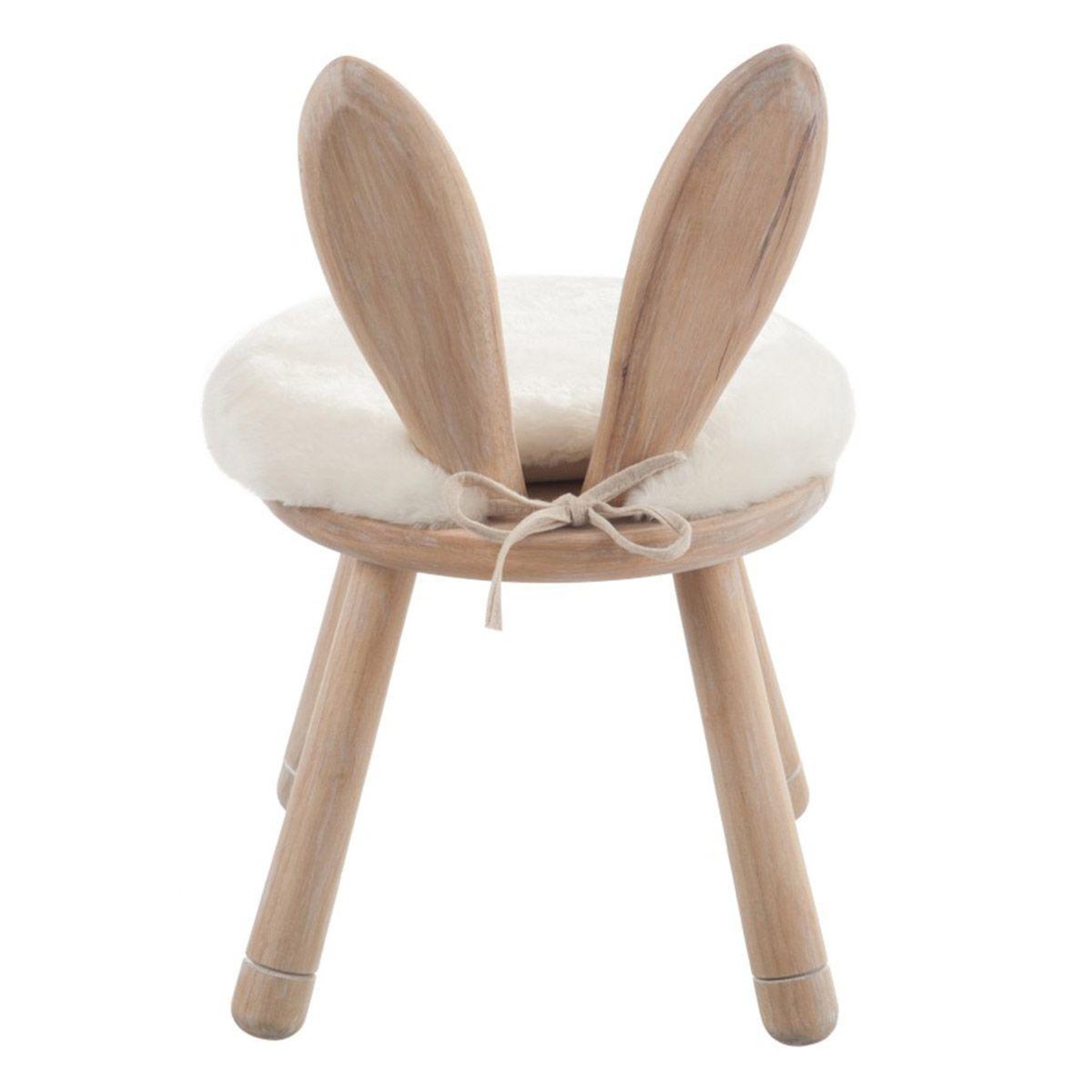 Voir la diapositive 4 : J-LINE Chaise pour enfant  oreilles lapin  56cm naturel