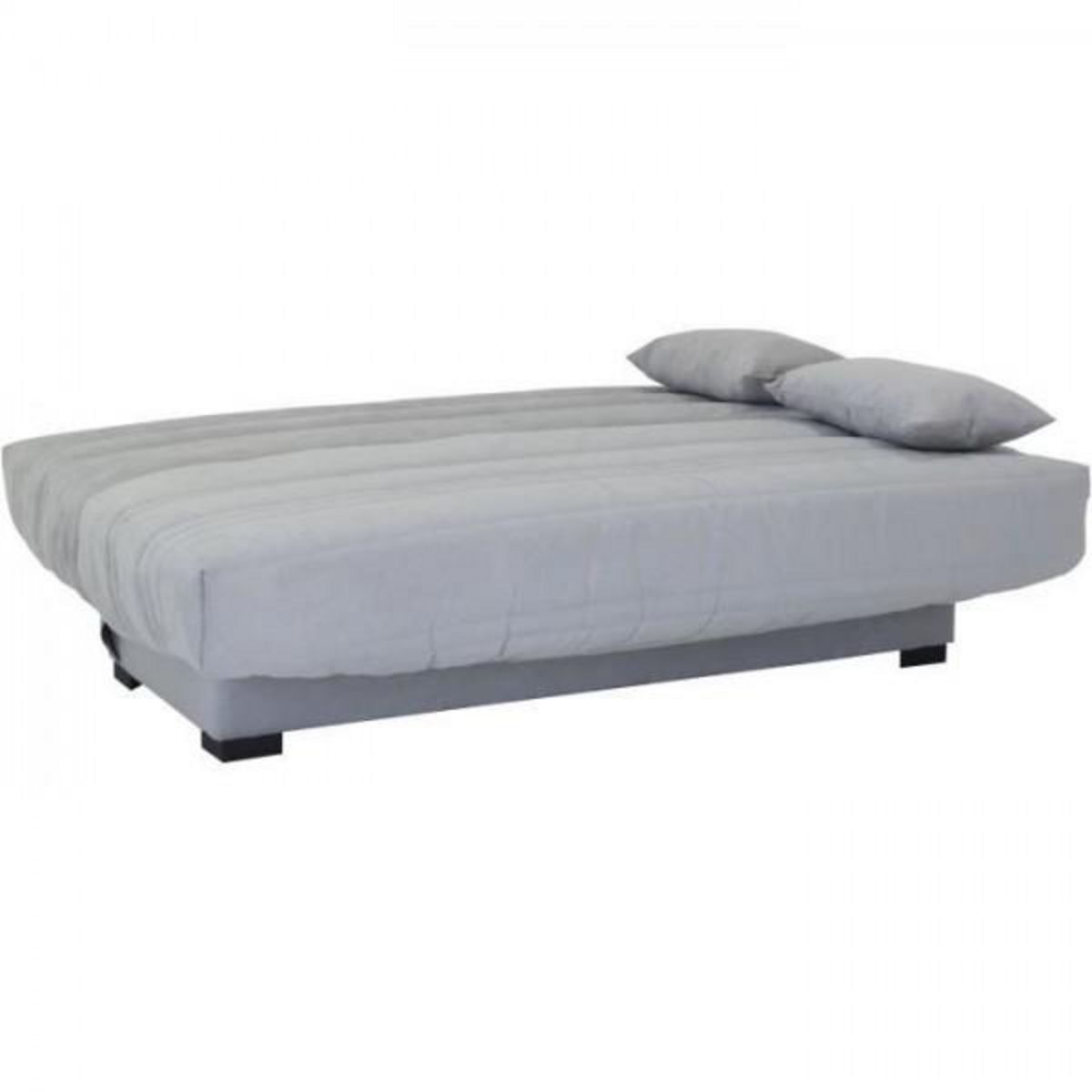 MARKET24 Banquette clic clac 3 places - Matelas 17 cm - Tissu gris clair - L199 x P96 x H103 cm - CHLoe