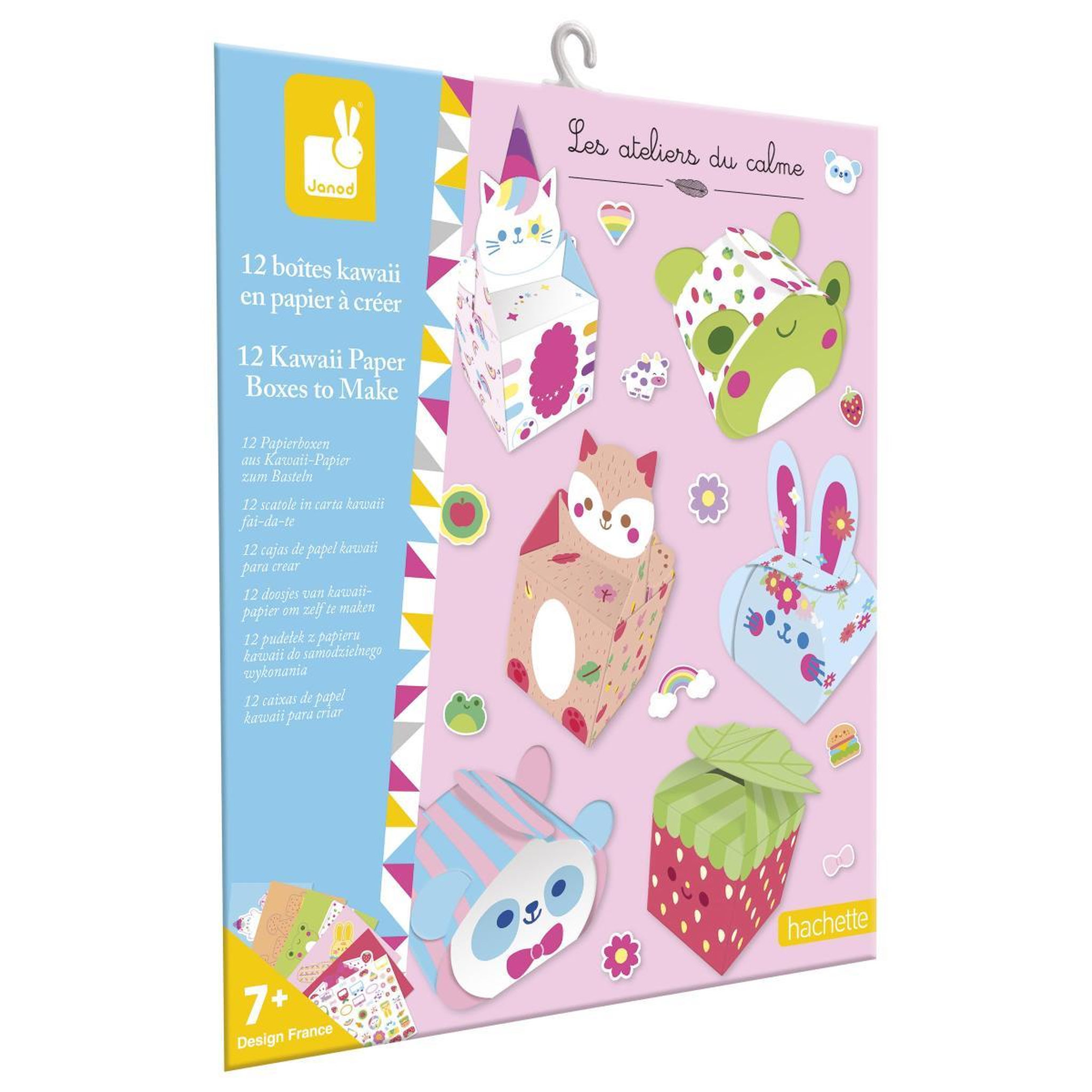 Juratoys-Janod 12 boites en papier kawaii a creer