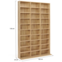 Voir la diapositive 4 : ID MARKET Bibliothèque étagère CD CEYLIA 30 cases avec étagères modulables effet bois