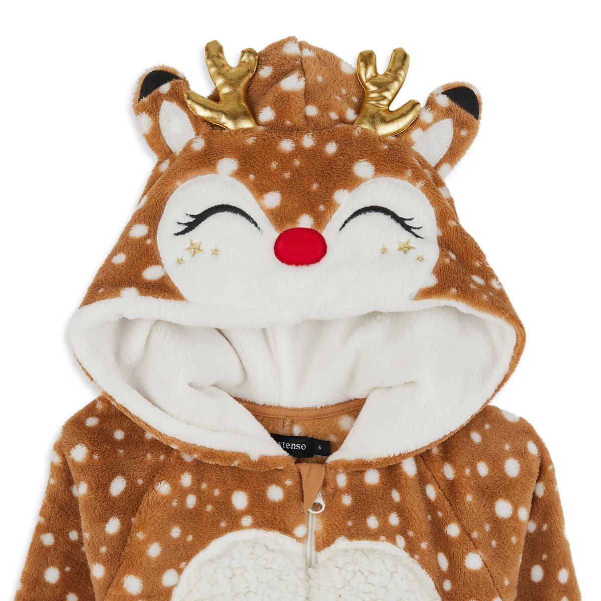 INEXTENSO Combinaison peluche de Noël biche fille