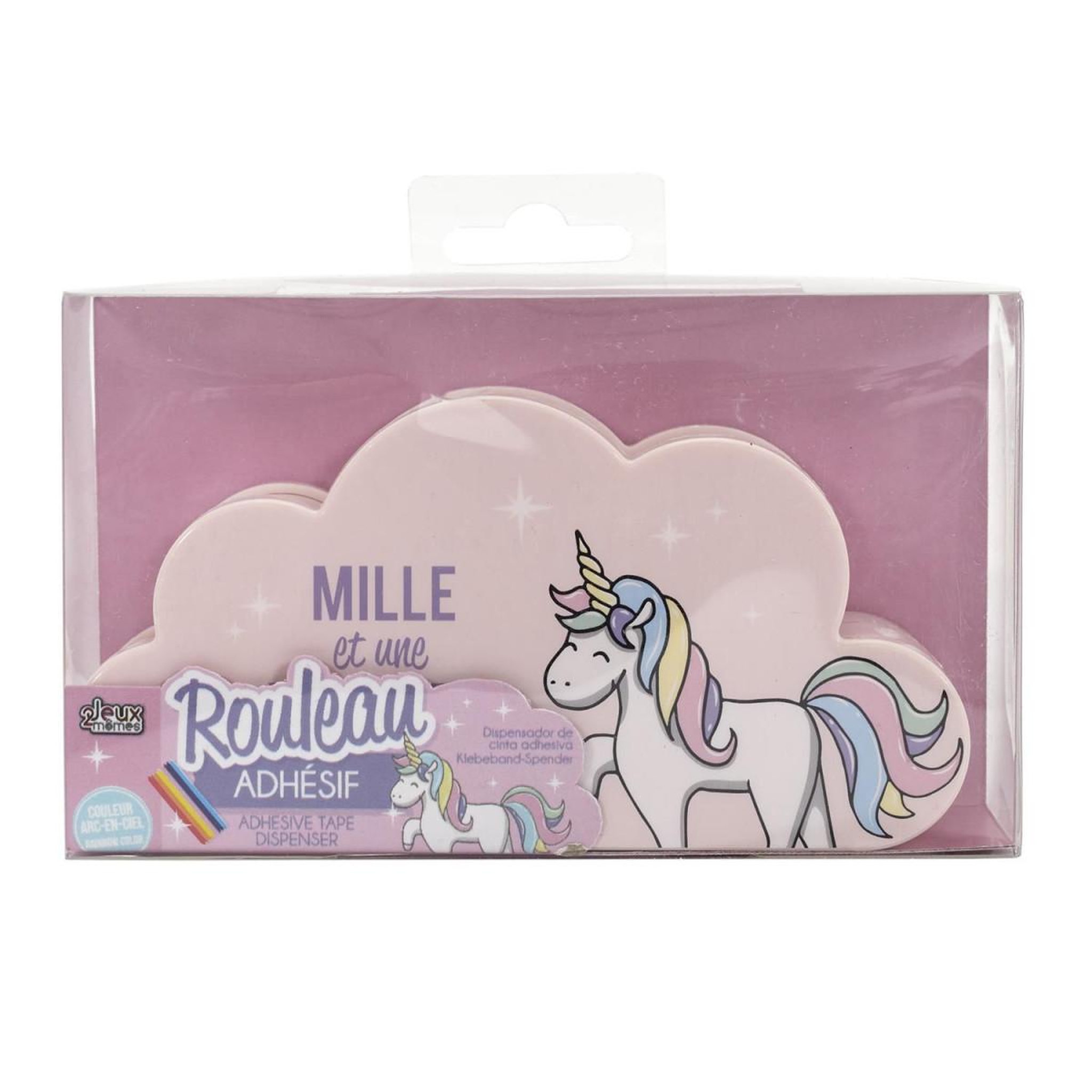 Voir la diapositive 5 : Jeux 2 momes Distributeur ruban adhésif  licorne  13cm rose