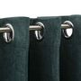 Voir la diapositive 3 : VIDAXL Rideaux occultants Aspect lin avec œillets 2 pcs Vert 140x175cm
