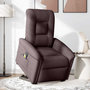 Voir la diapositive 3 : VIDAXL Fauteuil inclinable de massage electrique Marron fonce Tissu