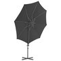 Voir la diapositive 3 : VIDAXL Parasol de jardin en porte-a-faux avec mat en acier anthracite