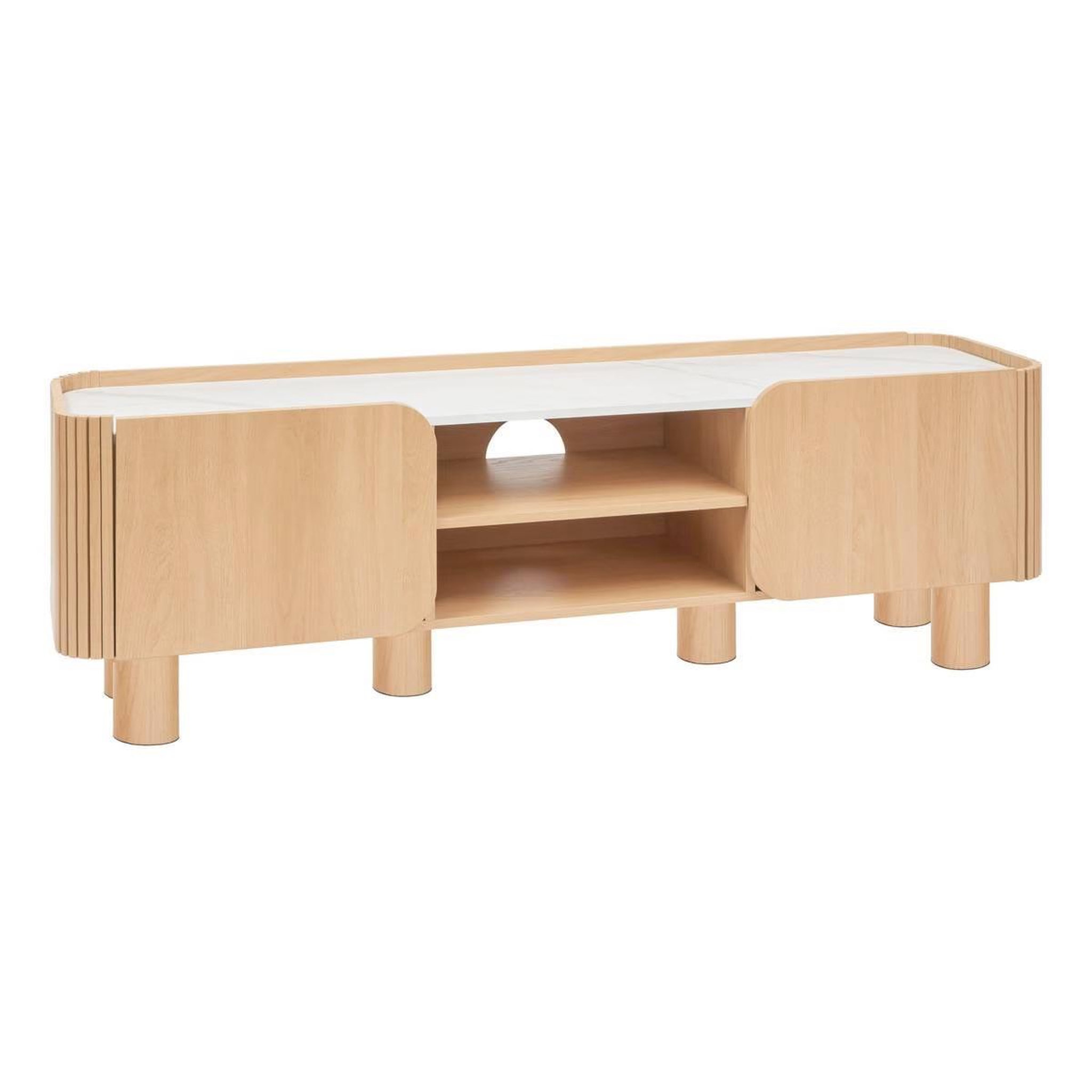 ATMOSPHERA Meuble tv 2 portes  homelya  160cm naturel