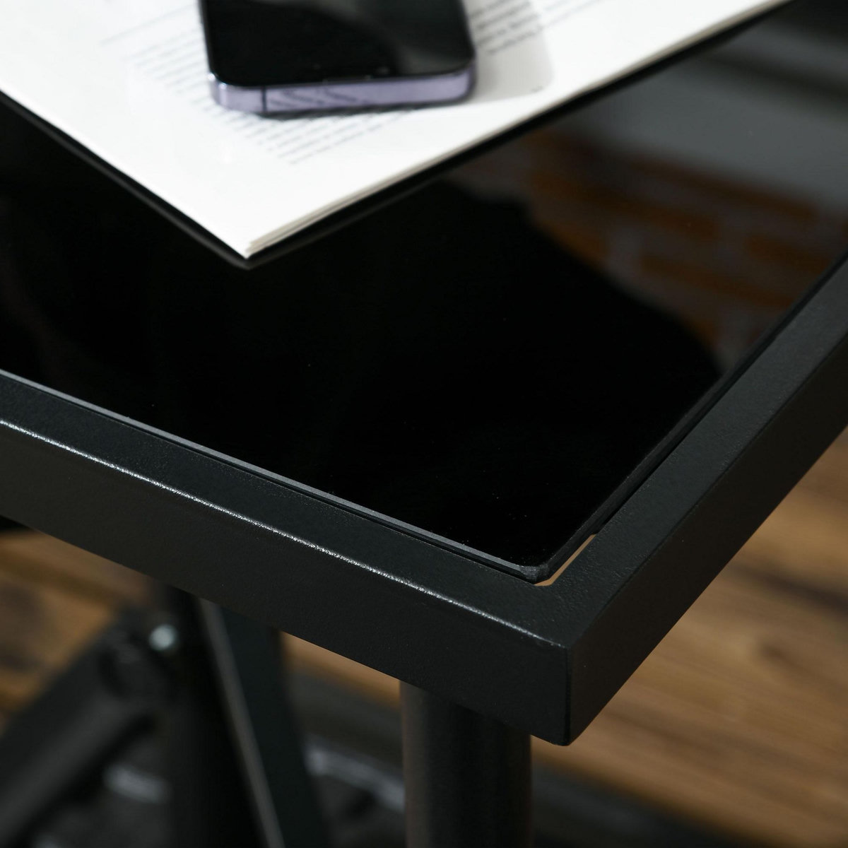 OUTSUNNY Ensemble salon de jardin 4 places 5 pièces - table à manger, 4 chaises, 4 coussins