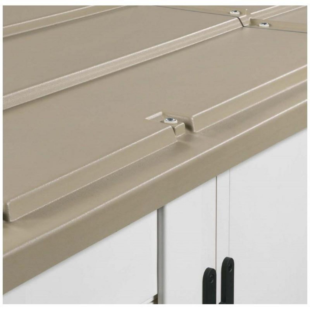 Coffre de rangement jardin rangement à vélo résine - 1930L - Beige et marron clair - BOX EVO 200