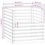 Voir la diapositive 6 : VIDAXL Composteur 80x80x78 cm Bois massif de pin