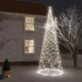VIDAXL Arbre de Noël avec poteau en metal 1400 LED blanches froides 5m