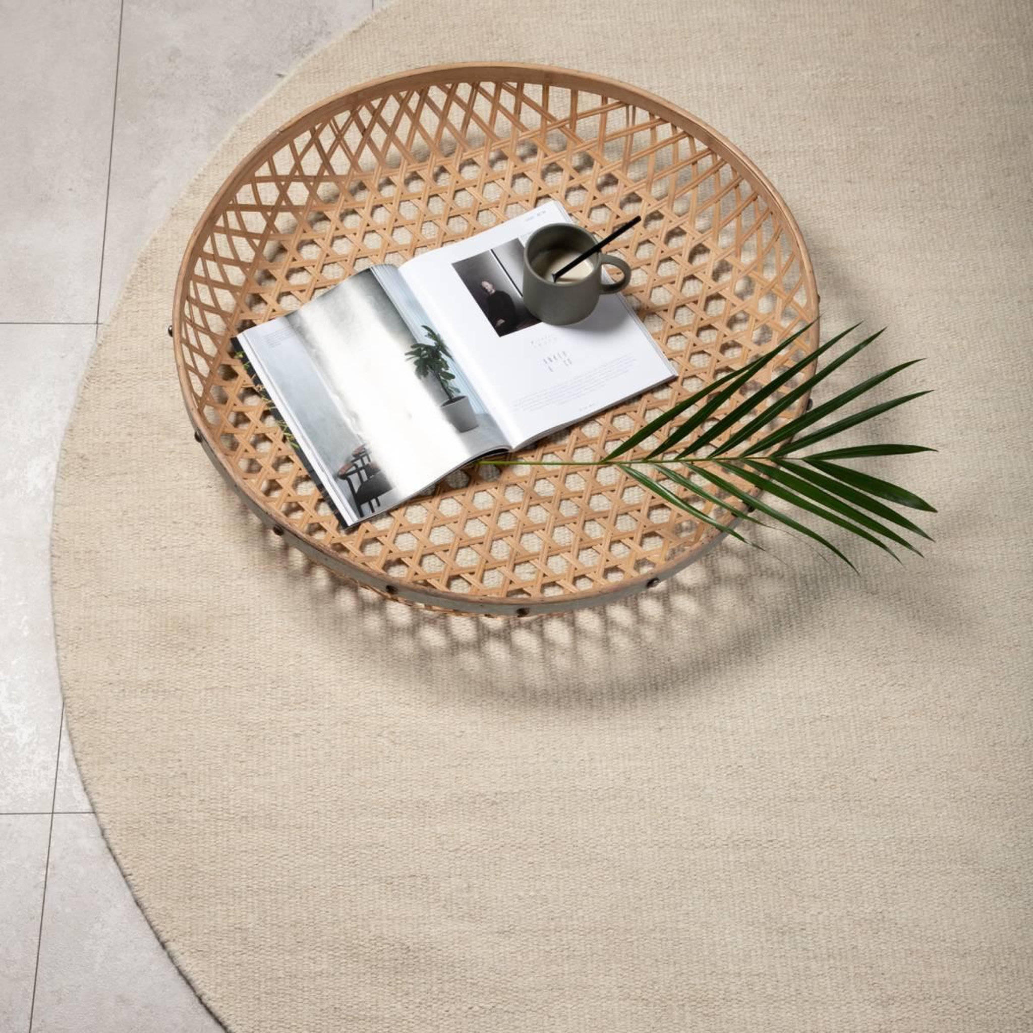 Voir la diapositive 3 : Paris Prix Tapis rond  jaipur  200cm beige