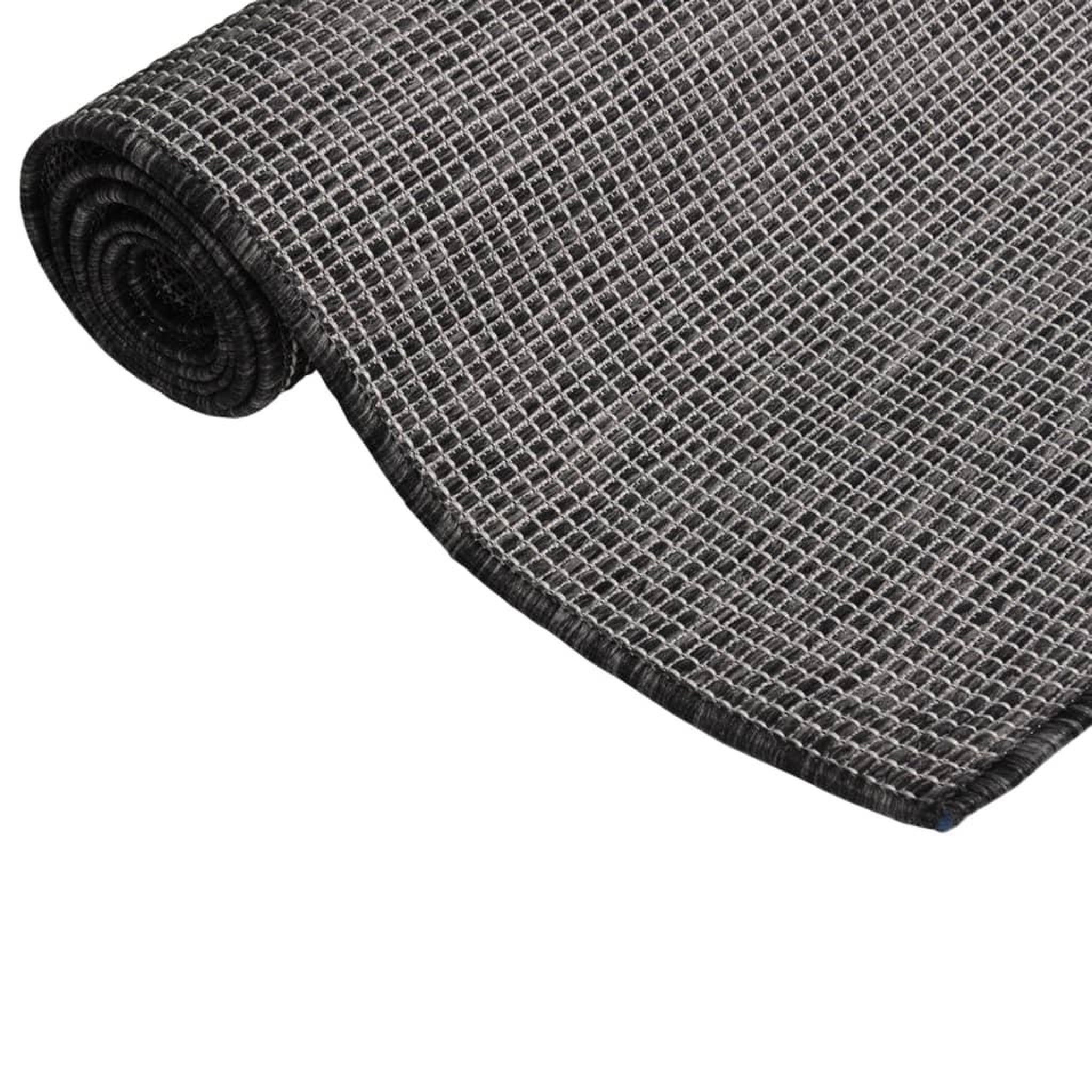 Voir la diapositive 3 : VIDAXL Tapis a tissage plat d'exterieur 80x250 cm Gris