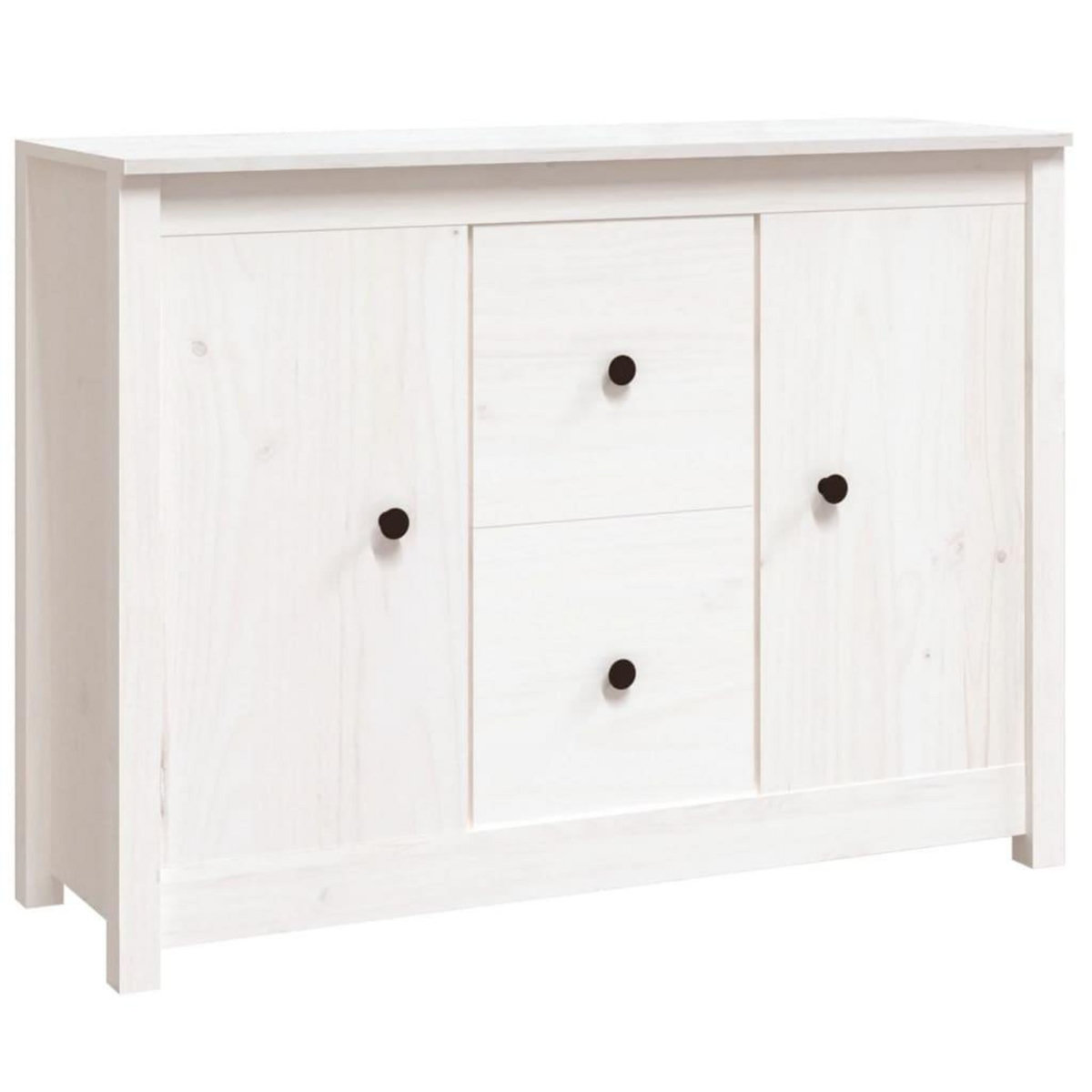 VIDAXL Buffet Blanc 100x35x74 cm Bois massif de pin