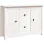 Voir la diapositive 2 : VIDAXL Buffet Blanc 100x35x74 cm Bois massif de pin
