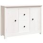 Voir la diapositive 2 : VIDAXL Buffet Blanc 100x35x74 cm Bois massif de pin