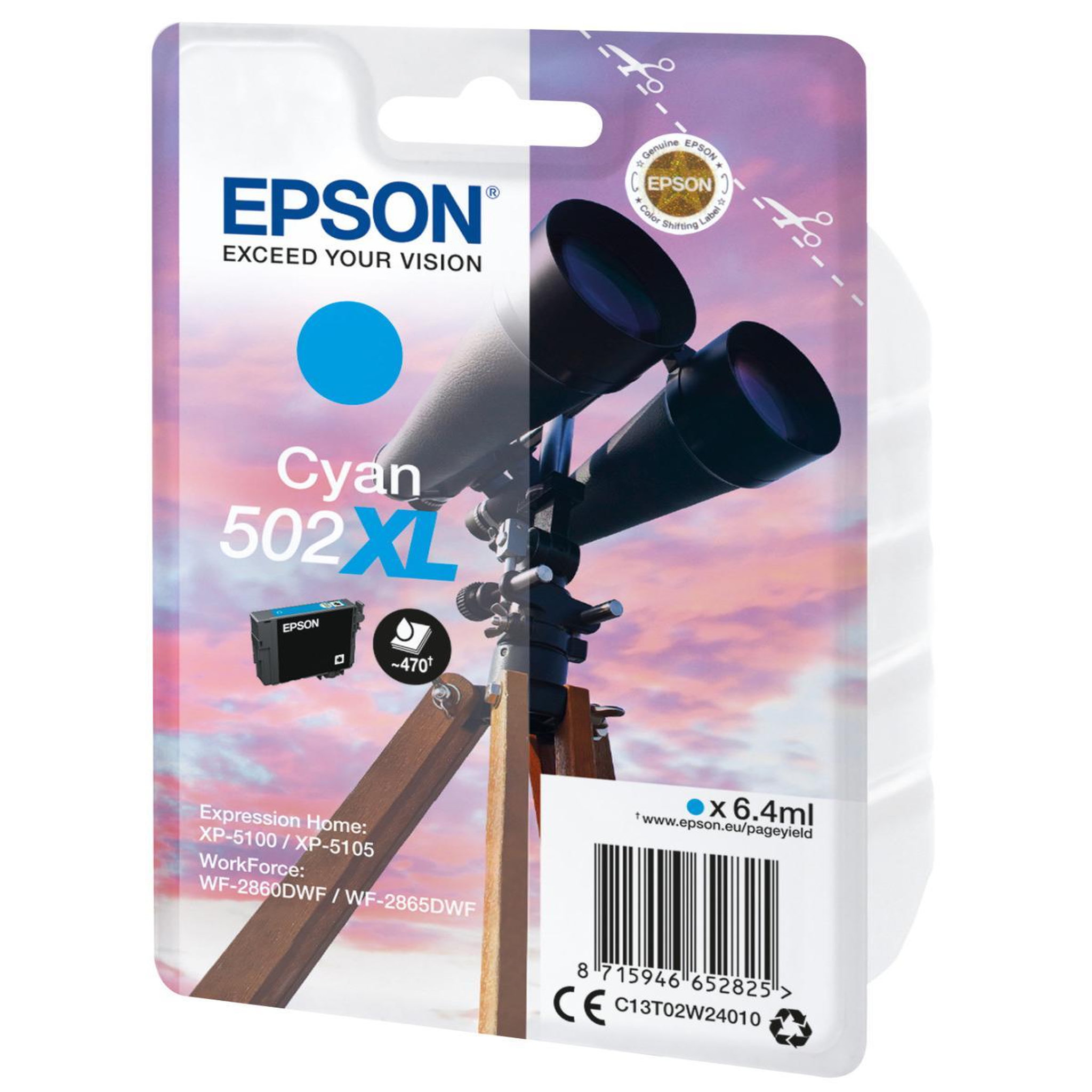 Voir la diapositive 3 : Epson EPSON Cartouche Jumelles - Cyan XL 502