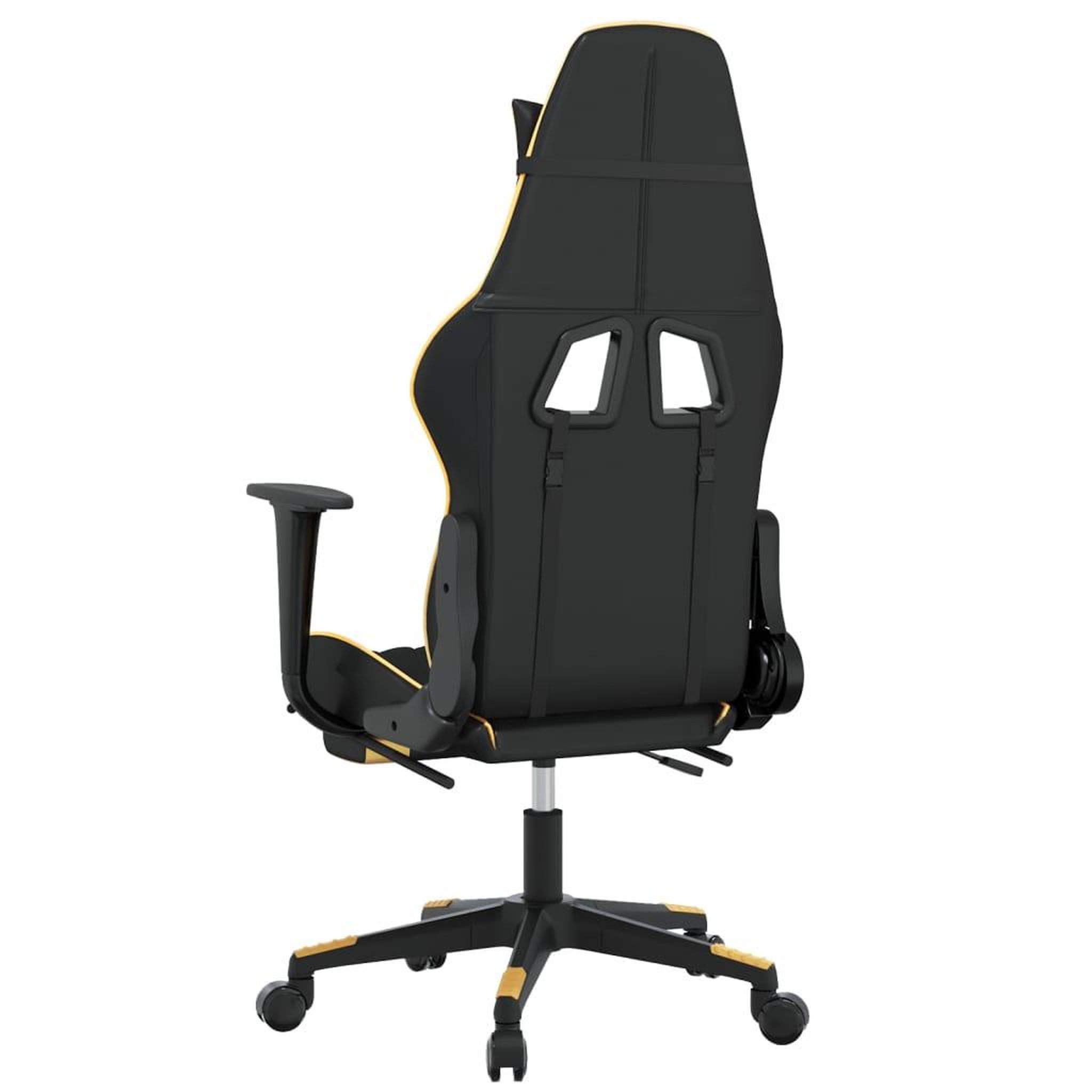 Voir la diapositive 5 : VIDAXL Chaise de jeu de massage avec repose-pied Noir&Dore Similicuir